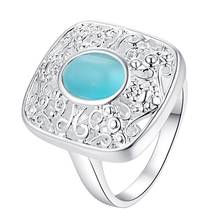 sea-blue zircon arabesquitic beautiful  Silver plated ring, silver fashion jewelry ring For Women&Men , /NNTTHTGZ UBCBYDHJ 2024 - buy cheap