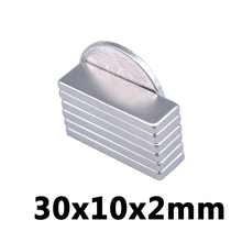 10pcs 30x10x2 mm N35 Super Strong Block Neodymium Magnets Rare Earth Magnet 30mm x 10mm x 2 mm 2024 - buy cheap
