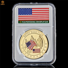 1777 США Бетси Росс флаг рождения былая слава исторический позолоченный/Серебряный вызов сувенирная монета значение W/черный дисплей коробка 2024 - купить недорого