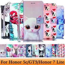 Leather Cases For Huawei Honor 5C GT3 Honor 7 Lite GR5 Mini Honor5C Honor7 Lite Nmo L23 L31 Case Housing Flip Wallet Phone Cover 2024 - buy cheap
