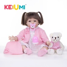 Cute 22 Inch 55 cm Newborn Doll With Soft Silicone Vinyl Girl Toy Lifelike Reborn Baby Doll Cloth Body For Kids Christmas Gifts 2024 - buy cheap