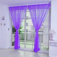 ISHOWTIENDA 1 PCS Curtain Pure Color Tulle Door Window Curtain Drape Panel Sheer Scarf  Drape Panel Sheer Scarf Valances#Y40 2024 - buy cheap