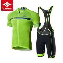 Santic-Conjunto de Ropa de Ciclismo para hombre, maillot de equipo profesional para bicicleta de montaña y carretera, conjunto deportivo de verano, 2019 2024 - compra barato