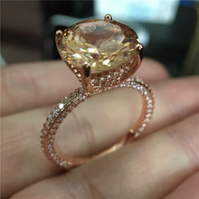 Anillo solitario de Plata de Ley 925 para mujer, joyería de boda de compromiso Vintage con circonita AAA, 3 quilates, para fiesta 2024 - compra barato