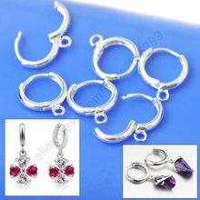 Wholesale 20PCS European Style Lever Back Ear Wires Jewelry Findings 925 Sterling Silver Hoop Earring DIY 2024 - buy cheap