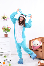 Kigurumi-Pijama de conejo azul para hombre y mujer, Pelele de dibujos animados para adultos, Cosplay, ropa de dormir 2024 - compra barato