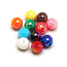 Beads,AB surface faceted round beads 6mm plastic loose bead sold of 2300pcs 2024 - buy cheap