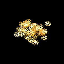 3 g/lote (aprox. 100 uds) tapas en forma de flor Color oro 6mm con cuentas hallazgos de joyería espaciador abalorios DIY VIntage, collar, pulsera, 2024 - compra barato
