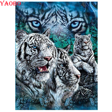Full Square Round drill Diamond Painting Animal Forest tiger Diamond Embroidery 5D Mosaic Rhinestones Painting DIY Handicrafts 2024 - buy cheap