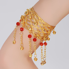 1 Pairs Belly Dance Indian Costume Accessories Beads Bollywood Dance Women Gold Upper Armband Jewelry Indian 2024 - buy cheap