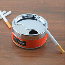 New Brand Home Used Colorful Pattern Ashtray Lid Rotation Fully Enclosed Metal Portable Removable Cleaning Mediumn Size 2024 - buy cheap