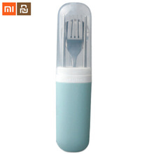 Original xiaomi youpin silicone handle set anti-scalding stainless steel three-piece chopsticks fork spoon tableware  Smart 2024 - buy cheap