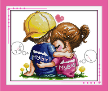 Juntos para sempre do ponto da cruz kit contagem 11ct 14ct cópia da lona dos desenhos animados pontos de bordado DIY handmade needlework plus 2024 - compre barato