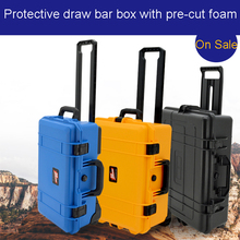 Waterproof trolley case toolbox waterproof tool case Protective Camera Case equipment box with pre-cut foam shipping free 2024 - buy cheap