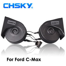 Автомобильный гудок CHSKY, спиральный гудок для Ford C-Max от 2003 до 2017, 12 В, громкость-дБ, автомобильный гудок, длительный срок службы, высокий и низкий клаксон 2024 - купить недорого