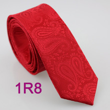YIBEI Coachella Ties Red Paisley Tie Woven Men Ties Brand 2015 SKINNY Solid Color Necktie SLIM Cravate For Men Party Dresses 2024 - buy cheap
