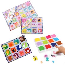 12/24 Colors Cute Inkpad Cartoon Stamp Craft Oil Based DIY Ink Pads for Rubber Stamps Scrapbook Decor Fingerprint Kids Toy 2024 - buy cheap