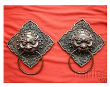 Rare strange bronze and the lion door handles free shipping 2024 - buy cheap