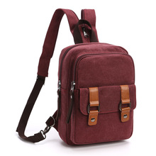 Boshikang 2019 Women Backapck Men Vintage Shoulder Bag Men Casual Retro Cotton Canvas Backpack Rucksack Mochila Small Daypack 2024 - buy cheap