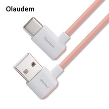 Olaudem 90 Degree Cables USB C Cable For Motorola Data Wire For Charger Type C Cable Fast Charging For Samsung Huawei CB174 2024 - buy cheap