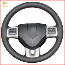 MEWANT Black Artificial Leather Car Steering Wheel Cover for Dodge Grand Caravan Journey Avenger Durango Interior Accessories 2024 - buy cheap