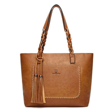 Valenkuci Famous Brand Large Capacity Top Handle Tote Women Shoulder Bag Tassel Plaited Luxury Handbags Women Bags Designer 2024 - buy cheap