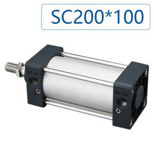 SC200*100 Standard pneumatic cylinder aluminum bore 200mm stroke 100mm SC200x100 cylinder, Optional magnet 2024 - buy cheap