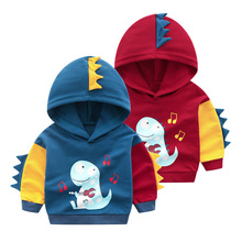 2020 Kids 100% Cotton sweatshirt boys girls Long sleeve  print 3D dinosaur sports tops spring autumn toddler clothes clothing 2024 - buy cheap