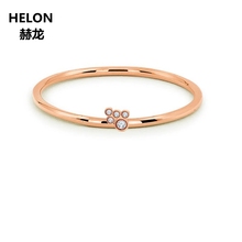 100% SI/H Natural Diamonds Engagement Women Ring Solid 14k Rose Gold Anniversary Wedding Band Party Valentine Graduation Gift 2024 - buy cheap