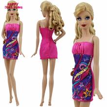 Fashion Dress Dinner Party Dating Lady Wear Mini Short Gown Clothes For Barbie Doll Dollhouse Accessories Kids Birthday Gift Toy 2024 - buy cheap