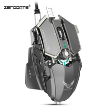 ZERODATE-ratón LD-MS500 ergonómico profesional con cable USB para ordenador de escritorio, Mouse de mecánico de Gaming, ajustable, 4000DPI, retroiluminación RGB 2024 - compra barato