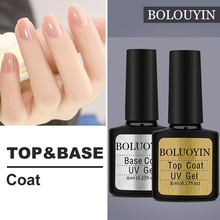 Gel Polish Top Coat Base Coat Shiny Long Lasting Reinforce 7ml Transparent Manicure UV Gel Lacquer Nail Art Primer 2024 - buy cheap