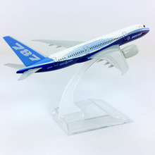 14CM Boeing787-8 airline model 1/400 alloy airplane collectible display Plastic transparent base toy aircraft collectionchildren 2024 - buy cheap