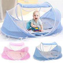 5PCS Foldable Breathable Baby Mosquito Net Baby Travel Bed Set Folding Pop Up Baby Sleep Tent With Music Pillows & Mat For Home 2024 - buy cheap
