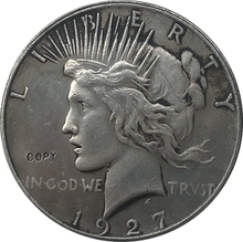 1927-D Paz Dólar COIN COPY 2024 - compre barato