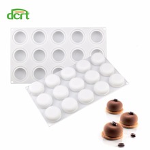 Silicone 15 Cavity Round Shape Baking Cake Mold for Chocolate Brownie Dessert Mousse Baking Pan Cake Decorating Tools 2024 - buy cheap