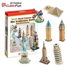 Candice guo fun 3D puzzle  paper model jigsaw game world famous building mini architecture series 4 birthday Christmas gift 2024 - купить недорого