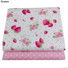 Syunss Strawberry Dot Printed Twill Cotton Fabric DIY Handmade Sewing Patchwork Baby Cloth Bedding Textile Quilting Tilda Tissus 2024 - buy cheap