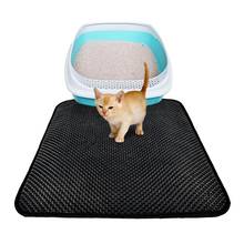 EVA Double-Layer Cat Litter Mat Cat Litter Trapper Mats with Waterproof Bottom Layer kattenmand Black Cat Bed Ship US 2024 - buy cheap