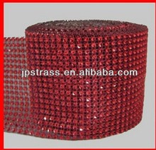 red color of plastic mesh chain rolls for belt decoration ,10 yards per roll with good quality 3mm red color wholesale price 2024 - buy cheap