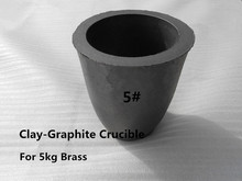 A5# Clay Graphite Crucible     for 5kg copper melting   / Graphite Crucible for copper brass and aluminium melting 2024 - buy cheap