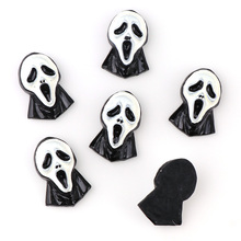 10 peças 20*30mm preto e branco fantasma de resina para festa de halloween faça você mesmo enfeite de costas planas acessórios para scrapbooking artesanato 2024 - compre barato