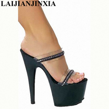 Laijianjinxy sapatos de salto alto 17 cm, estilo profissional, plataforma para mulheres 2024 - compre barato