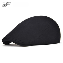 Zgllywr Cotton Men Women Soft Beret Flat Cap Driver Retro Vintage Soft Casual Baker Newsboy Caps Cabbie Hat 2024 - buy cheap