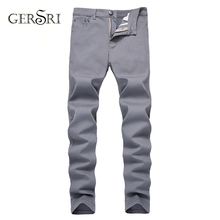 Gersri мужские джинсы, плиссированные Лоскутные рваные байкерские джинсы для мужчин, повседневные облегающие потертые серые джинсы, брюки большого размера 2024 - купить недорого