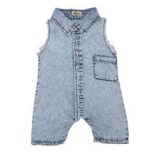 Newborn Infant Baby Boys Denim Jeans Sleeveless One Piece Rompers Kids Boy Girl Jumpsuit Playsuit Summer Clothes Outfits Sunsuit 2024 - buy cheap