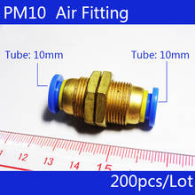 PM10 Бесплатная доставка 200 шт 10 мм Пневматический воздушный клапан нажмите в совместных Быстрый фитинги адаптер 2024 - купить недорого