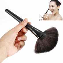 Large Fan Shape Single 1pc Powder Brush Goat Hair Blusher Face Foundation Blush Blending Cosmetic Makeup Brush Tool 2 Size 2024 - buy cheap