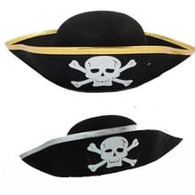 Gorro de pirata con estampado de calavera para niños y adultos, gorra de disfraz de mascarada de Halloween, accesorios de fiesta de pirata, 5 uds. 2024 - compra barato