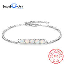 5 Round Milky Opal Stone Bracelets & Bangles 925 Sterling Silver Bracelets For Women Fashion Party Jewelry (JewelOra BA102109) 2024 - buy cheap